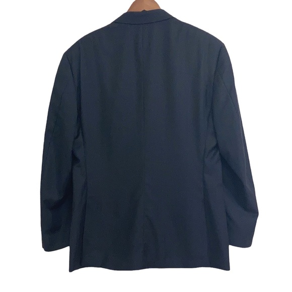 Canali Harry Rosen Navy Blue Windowpane Suit Jacket Size EU 52C US 42S - Picture 2 of 12